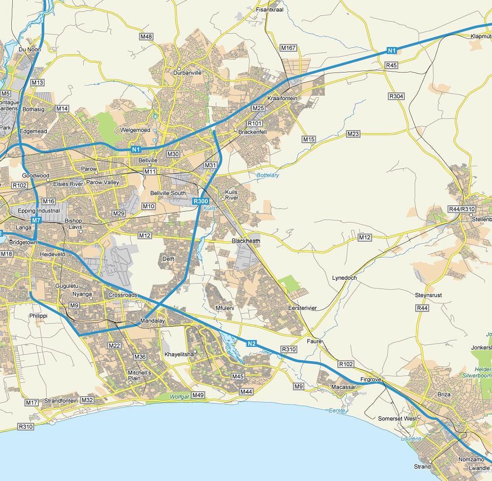 χάρτης της blackheath Κέιπ Τάουν
