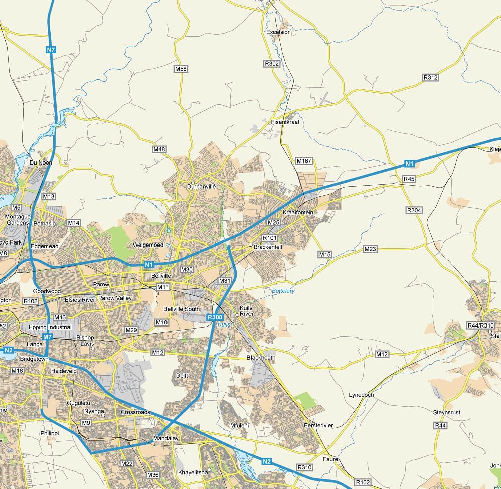 χάρτης της brackenfell Κέιπ Τάουν