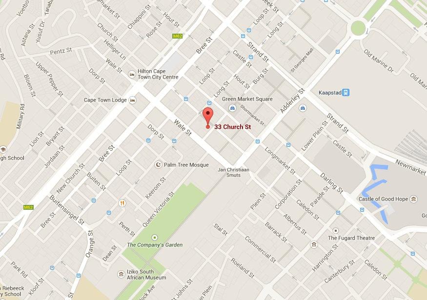χάρτης της church street Cape Town