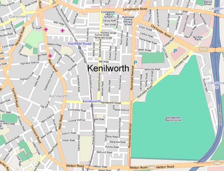 χάρτης της kenilworth Κέιπ Τάουν