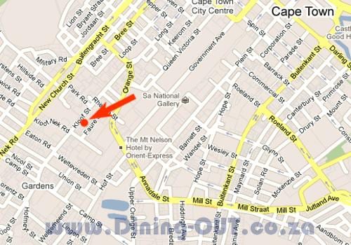 χάρτης της kloof street Cape Town