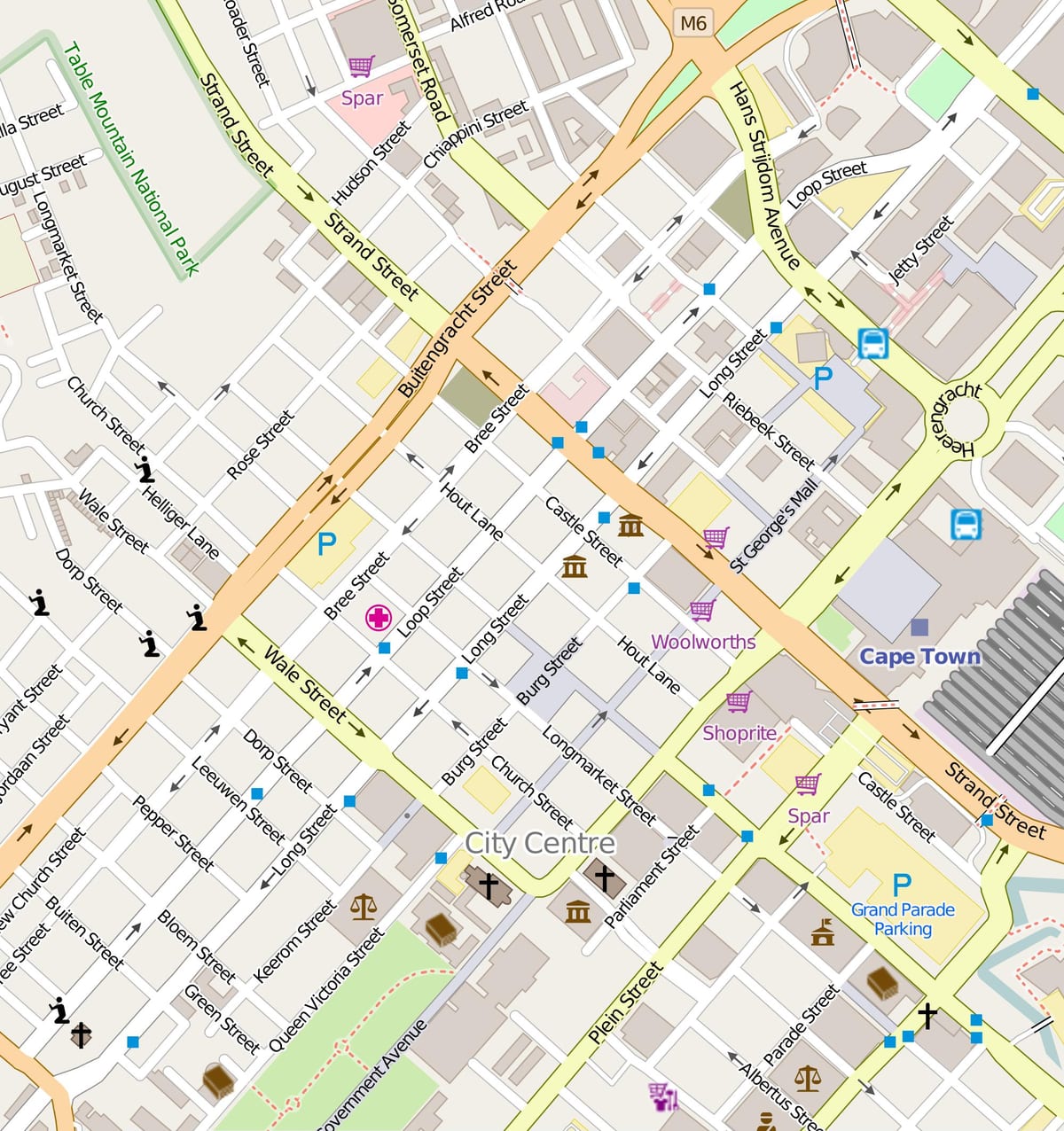 χάρτης της loop street Cape Town