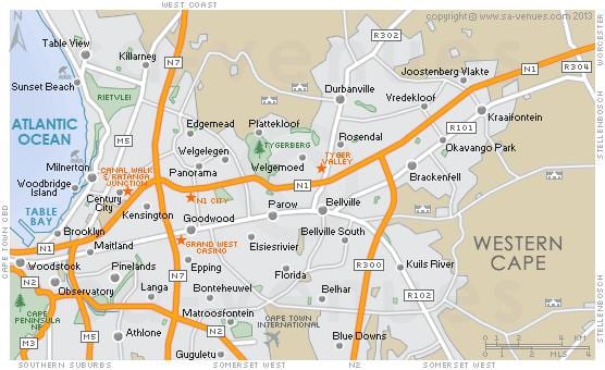 χάρτης του plattekloof