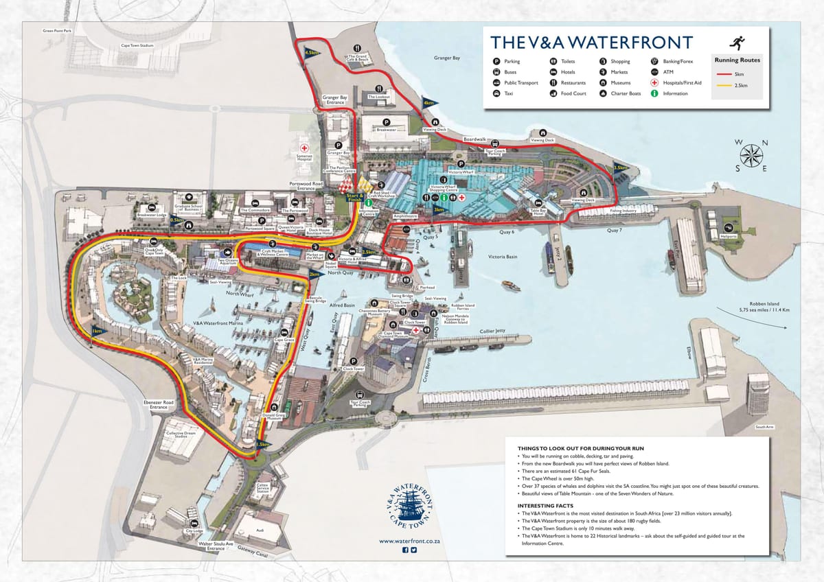 χάρτης της v&a waterfront mall