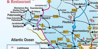 Εμφάνιση χάρτη Cape Town road