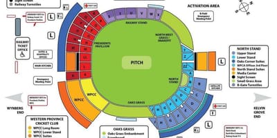 Newlands cricket stadium χάρτης