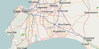 Χάρτης της σκέλος western cape