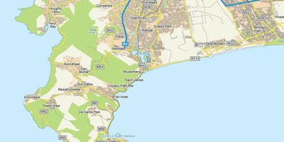 Χάρτης της muizenberg Κέιπ Τάουν