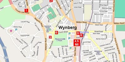  χάρτης του wynberg Κέιπ Τάουν