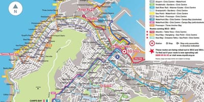 Εμφάνιση χάρτη golden arrow διαδρομή του λεωφορείου