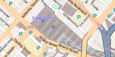 Χάρτης της barrack street Cape Town