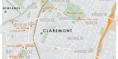 Χάρτης claremont Cape Town