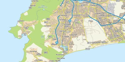 Χάρτης της diep ποτάμι Κέιπ Τάουν