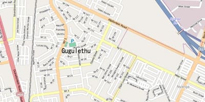 Χάρτης της gugulethu Κέιπ Τάουν