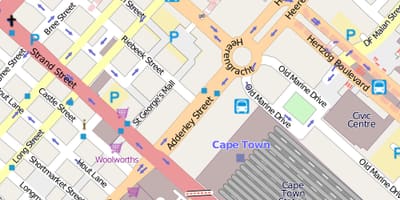Χάρτης της heerengracht street Cape Town