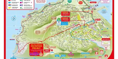 Cape Town hop on hop off λεωφορείο χάρτη