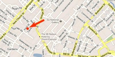 Χάρτης της kloof street Cape Town