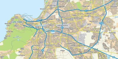 Χάρτης της langa Κέιπ Τάουν