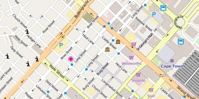 Χάρτης της long street Cape Town