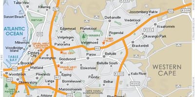 Χάρτης του plattekloof Κέιπ Τάουν