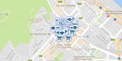 Χάρτης της shortmarket street Cape Town
