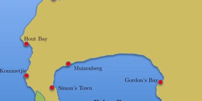 Χάρτης του simon πόλη Νότια Αφρική
